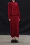 SWAYING 25 Early Spring Splicing Skirt SW-SW25PS3B08-ZAOHONG Date Red SW25PS3B08